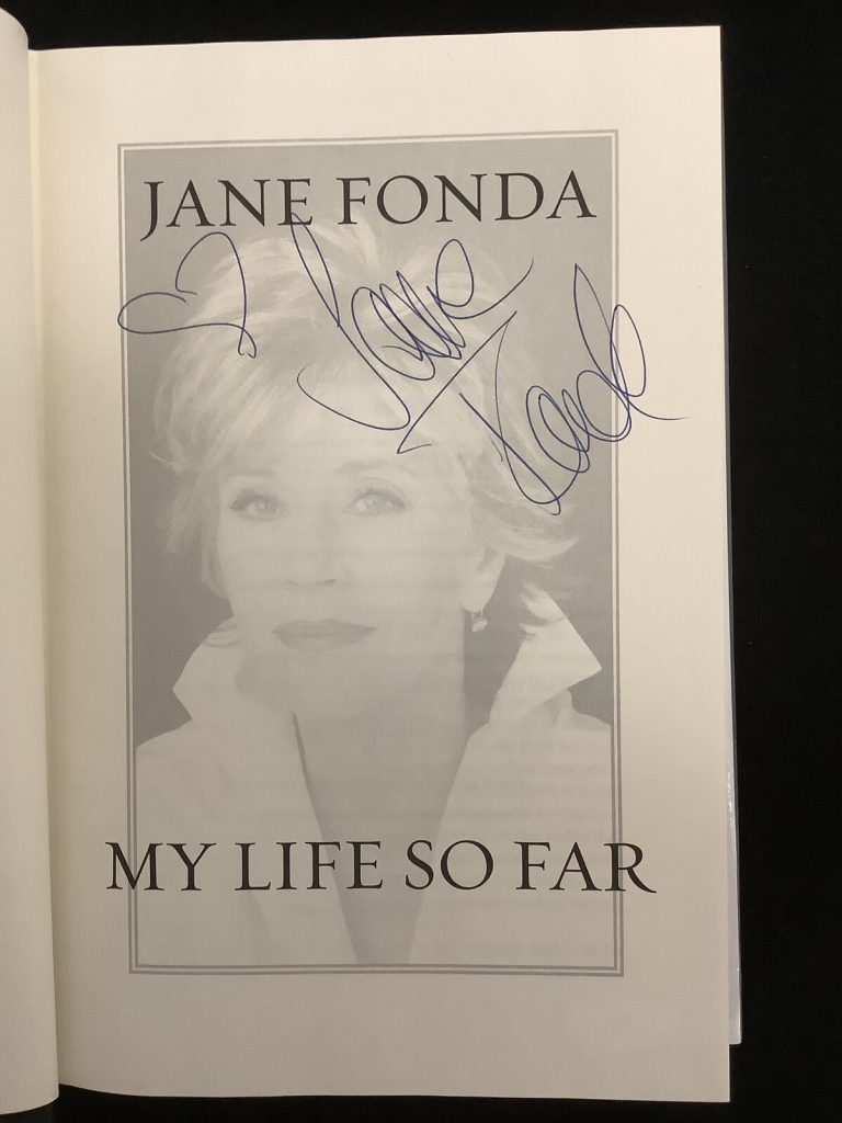 Jane Fonda Signed Book Club My Life So Far Golden Pond Actor Autograph JSA