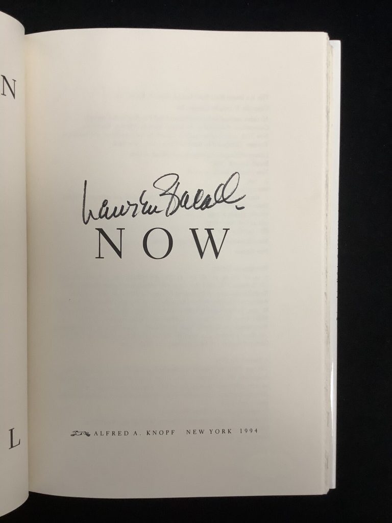 Lauren Bacall Signed Book Now HCB Hollywood Actress￼ Autograph JSA
