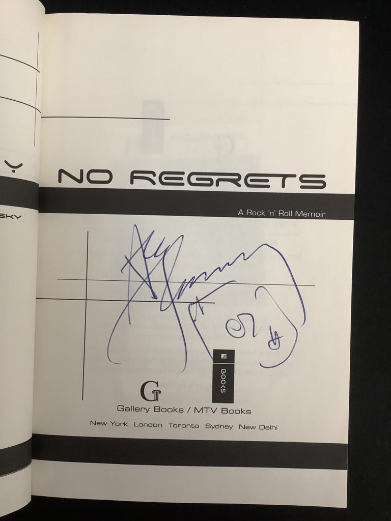 Ace Frehley Signed Book No Regrets Rock & Roll Memoir Kiss Guitar Autograph JSA