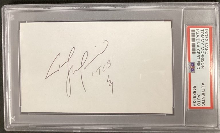 Tommy Morrison Signed Index Card Boxing Champion HOF Autograph PSA/DNA Rocky