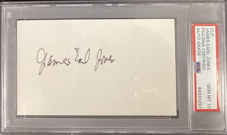 James Earl Jones Signed Index Card Star Wars Darth Vader PSA/DNA Autograph 10 MT