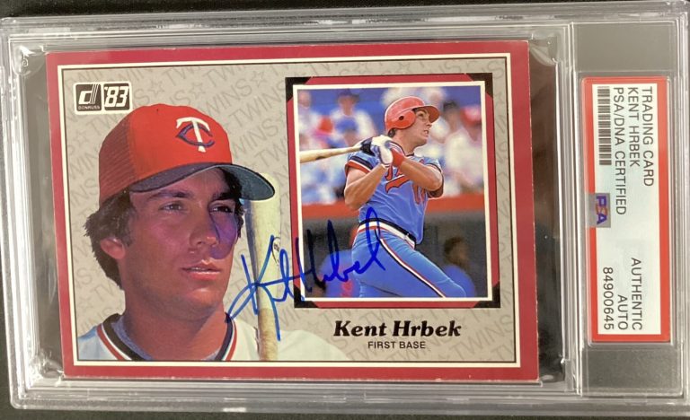 Kent Hrbek Signed 1983 Donruss Action All Star #49 Baseball Card Auto PSA/DNA