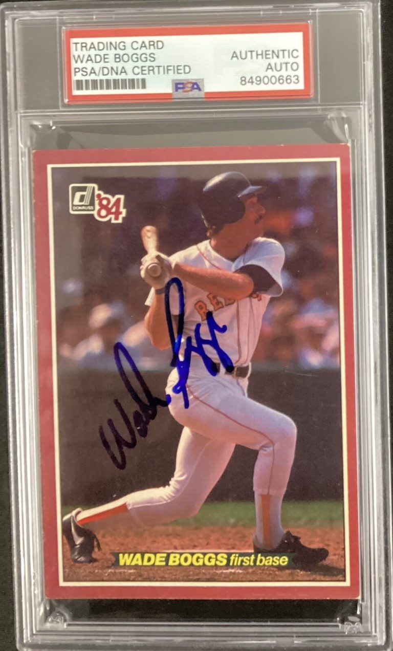 Wade Boggs Signed 1984 Donruss Action All Star #22 Baseball Card Auto PSA/DNA