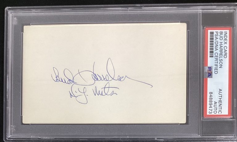 Bud Harrelson￼ Signed Index Card Baseball NY Mets 1969 WS Autograph PSA/DNA