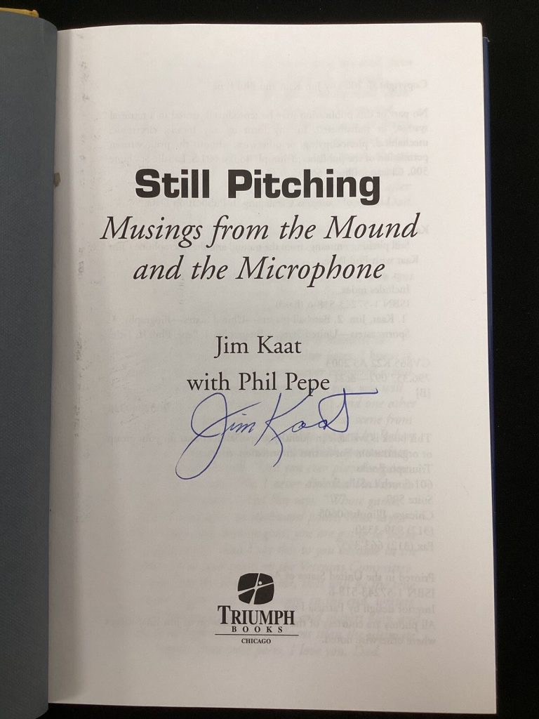 Jim Kaat Signed Book Still Pitching HCB NY Yankees Baseball Autograph BAS HOF