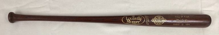 Pee Wee Reese Signed Baseball Bat HOF 1984 Induction Autograph  Insc Dodgers BAS