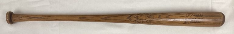 Lou Boudreau Signed Baseball Bat Vintage 50s H&B Leader Pristine Cond Auto BAS