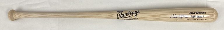 Dan Quayle Signed Baseball Bat Rawlings Big Stick Vice President Autograph BAS