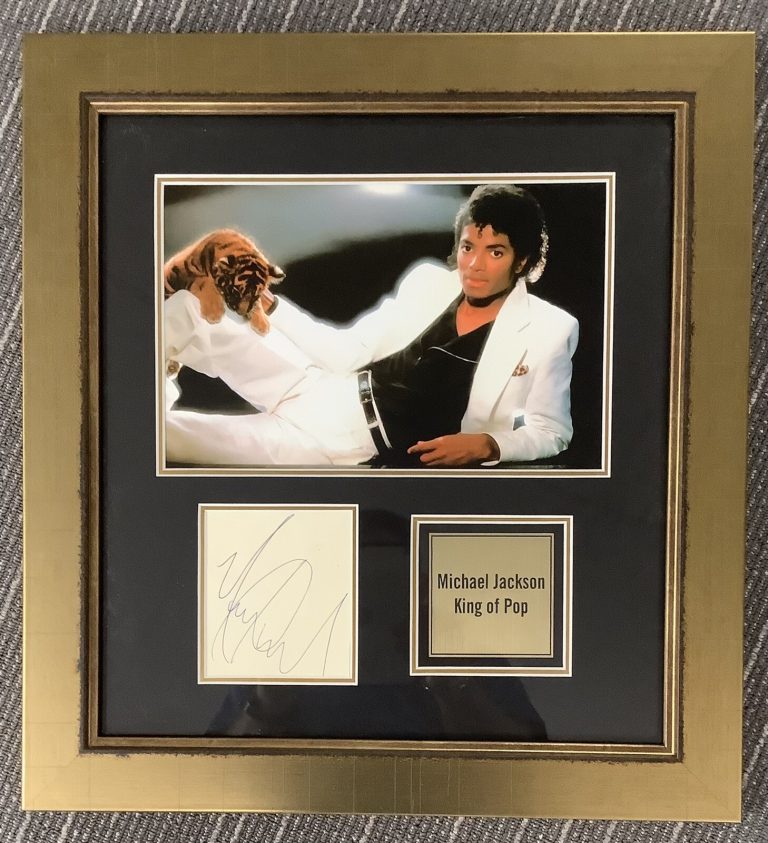 Michael Jackson Signed Photo 8x10 Cut Music King Of Pop Thriller JSA Autograph 9