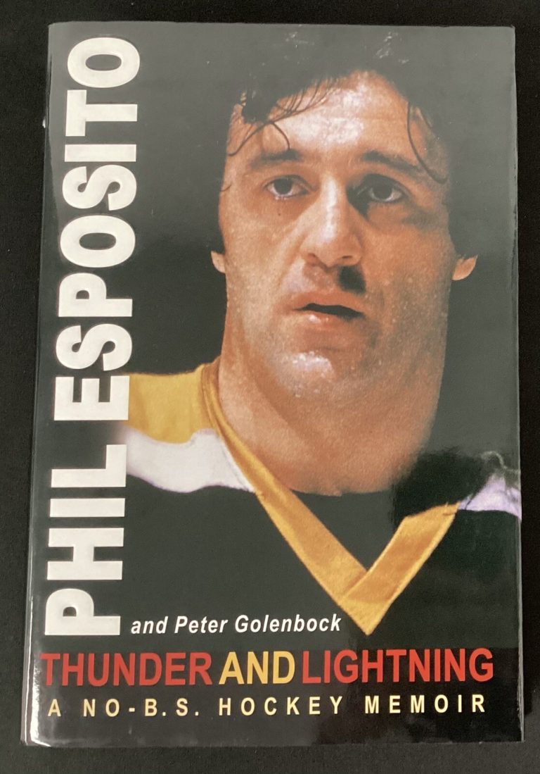 Phil Esposito Signed Book Thunder and Lightning HCB Hockey Bruins Auto JSA