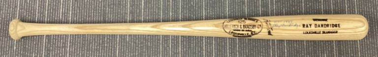 Ray Dandridge Signed Baseball Bat Louisville Slugger Player Model Auto HOF JSA