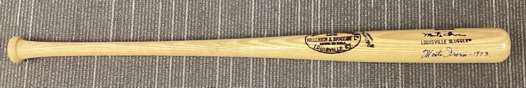 Monte Irvin Signed Baseball Bat Louisville Slugger Player Model Auto HOF JSA
