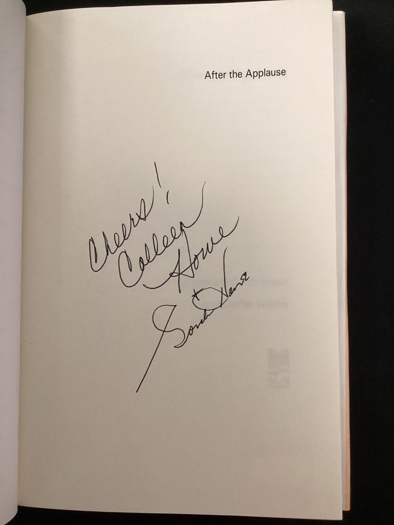 Gordie Howe Signed Book After The Applause Colleen Howe Auto Whalers HOF JSA