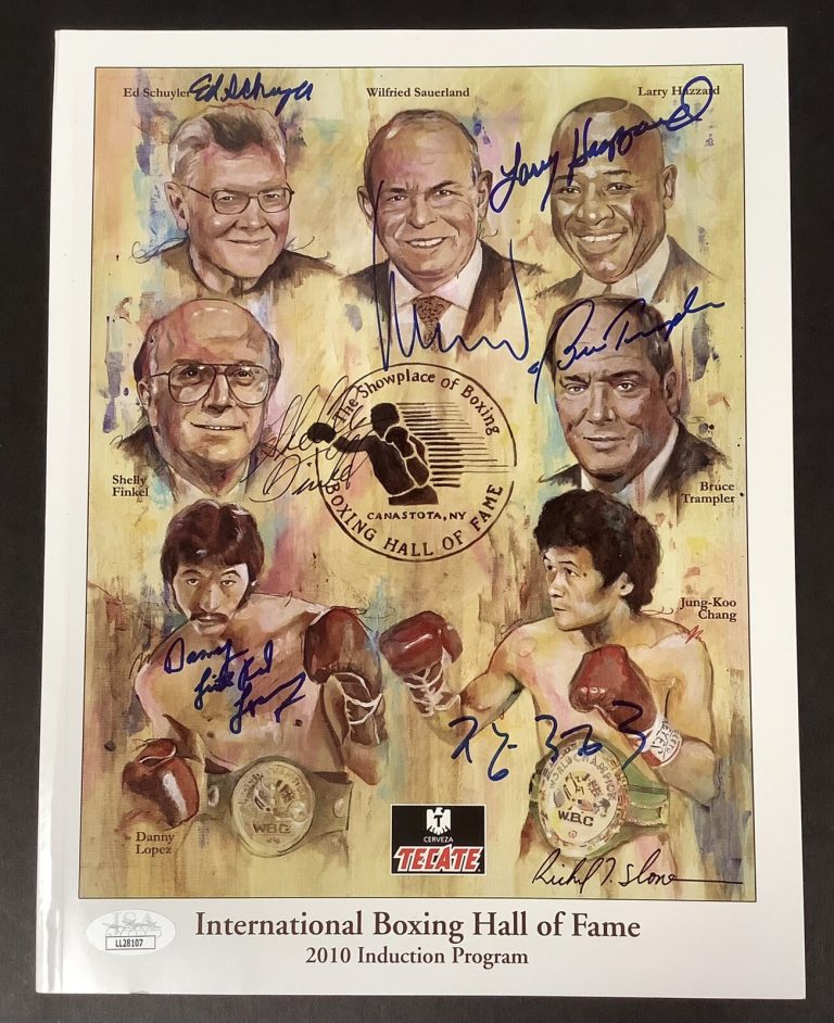 2010 Boxing HOF Signed Program Danny Lopez Finkel Chang Autographs +4 Sigs JSA