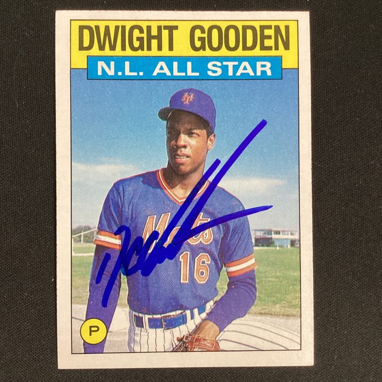 Dwight Gooden Signed 1985 Topps #709 Baseball Card New York Mets Autograph TPG