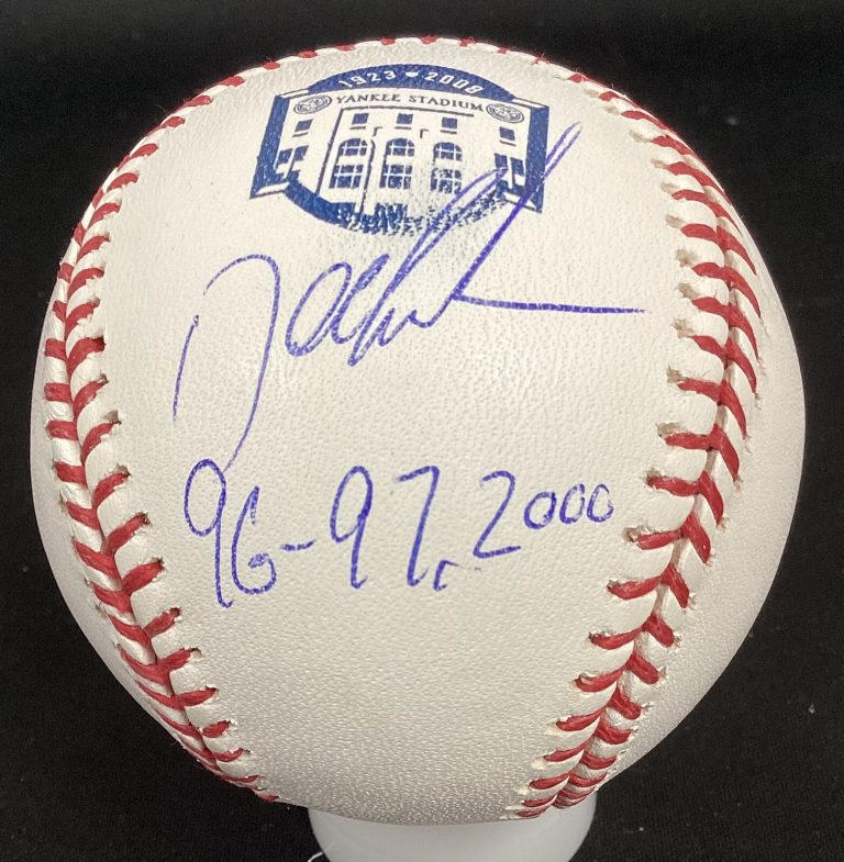 Dwight Gooden Signed Baseball NY Yankees Stadium Logo Mets Doc Autograph JSA