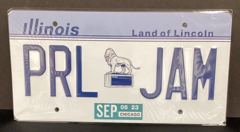 Pearl Jam License Plate 9/5/2023 N1 Chicago Eddie Vedder United Center ￼Gigaton