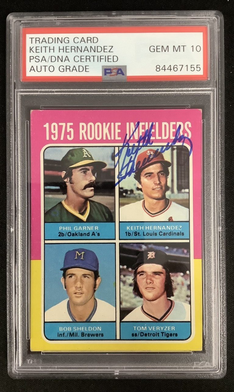 Keith Hernandez Signed 1975 Topps #623 Card Cardinals NY Mets PSA/DNA Auto 10