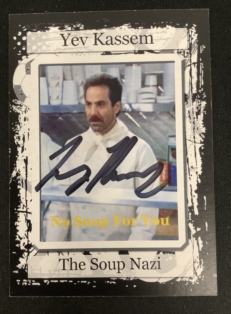 Larry Thomas Signed Card Seinfeld Vintage Insc No Soup For You Autograph Beckett