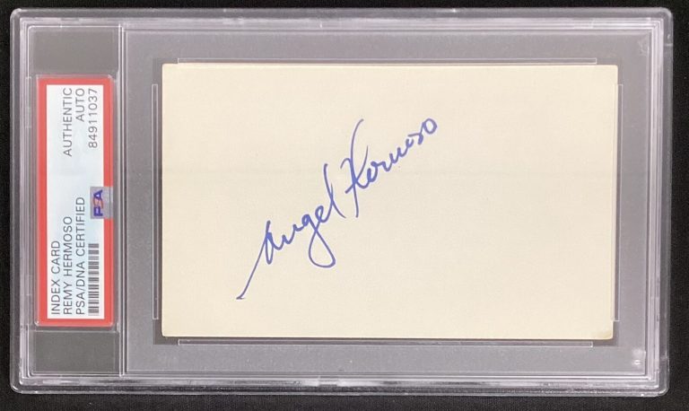 Remo Hermoso Signed Index Card Baseball Atlanta Braves Expos Autograph PSA/DNA