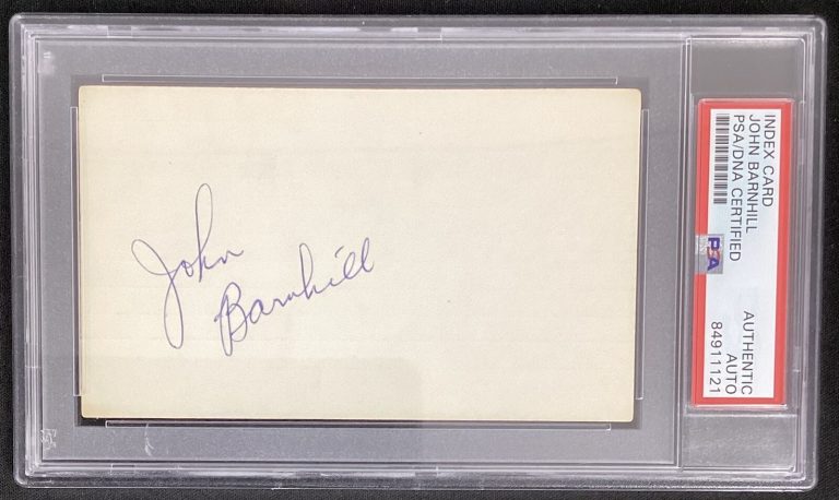 John Barnhill Signed Index Card Basketball Pistons Bullets￼ Autograph PSA/DNA
