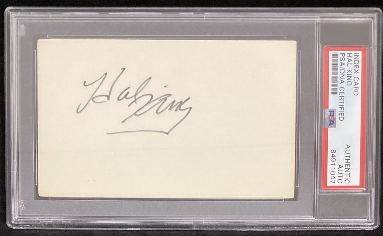 Hal King Signed Index Card Baseball Cincinnati Reds Rangers Autograph PSA/DNA