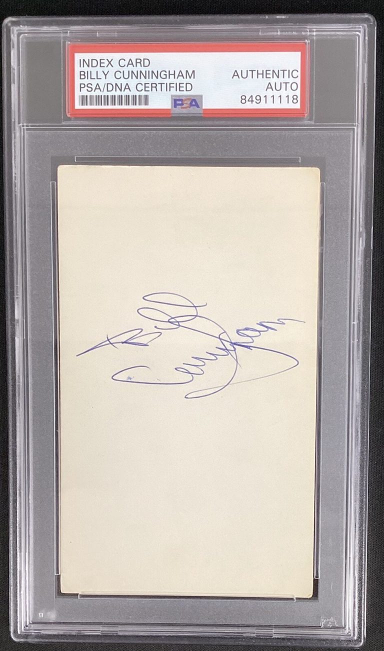 Billy Cunningham Signed Index Card Basketball Philly 76ers HOF Autograph PSA/DNA