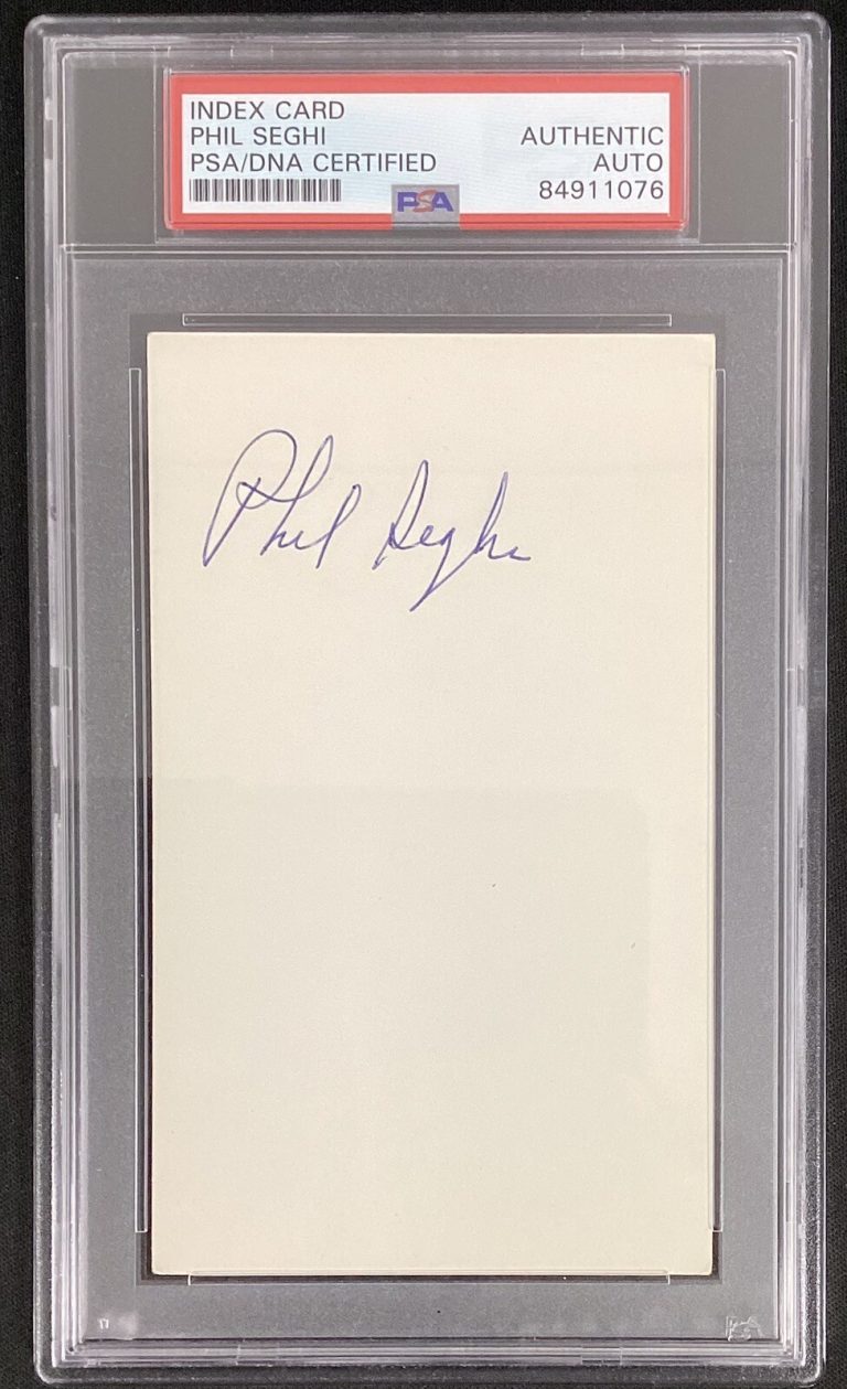 Phil Seghi Signed Index Card Baseball Exec Pete Rose Scout Autograph PSA/DNA