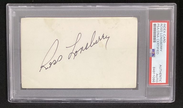 Ross Lonsberry Signed Index Card NHL Hockey SC Champ Flyers Autograph PSA/DNA