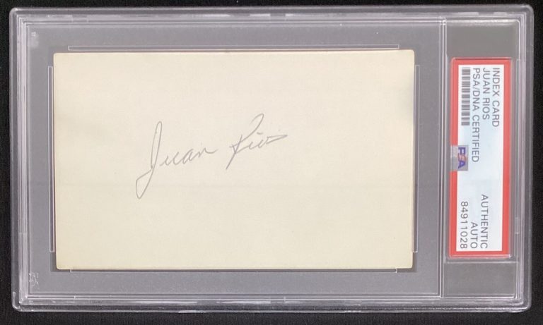 Juan Rios Signed Index Card Baseball  Kansas City Royals Autograph PSA/DNA