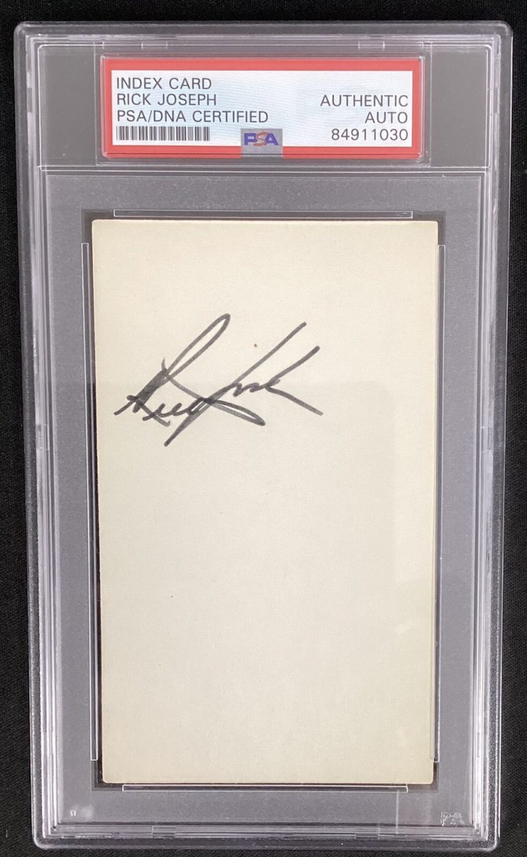 Rick Joseph Signed Index Card Baseball Philadelphia Phillies Autograph PSA/DNA