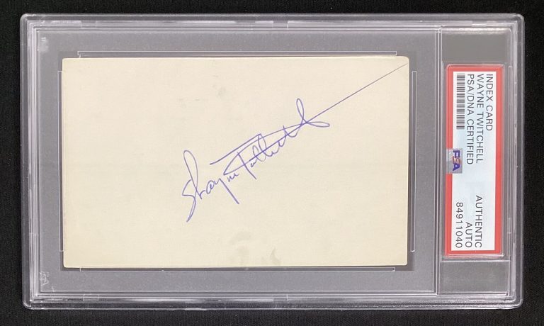 Wayne Twitchell Signed Index Card Baseball Milwaukee Brewers Autograph PSA/DNA