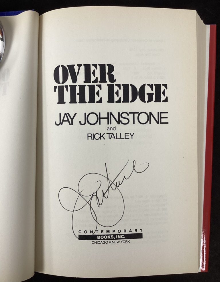 Jay Johnstone Signed Book Over The Edge NY Yankees Baseball WSC Autograph TPG