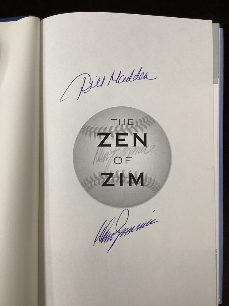Don Zimmer Signed Book The Zen Of Zim NY Yankees 4x WSC Baseball Autograph TPG