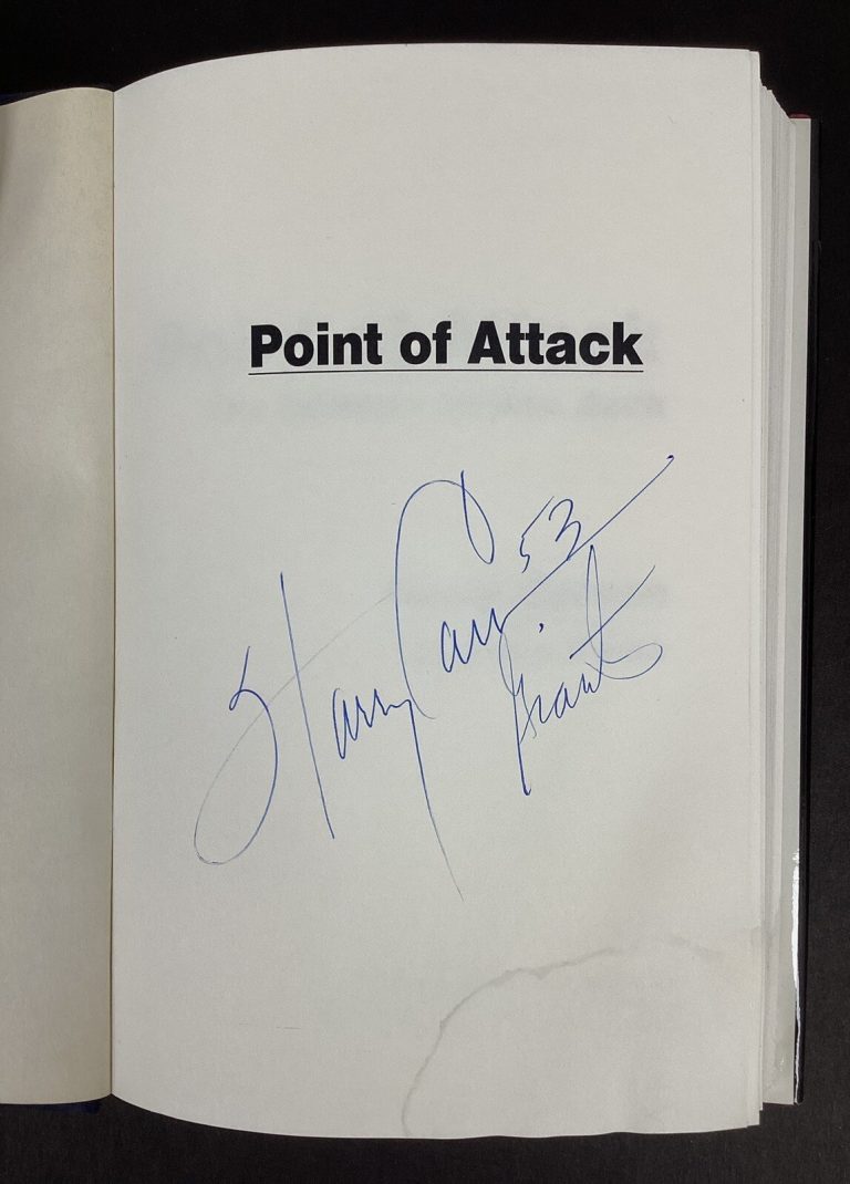 Harry Carson Signed Book Point Of Attack NY Giants READ Football Autograph TPG