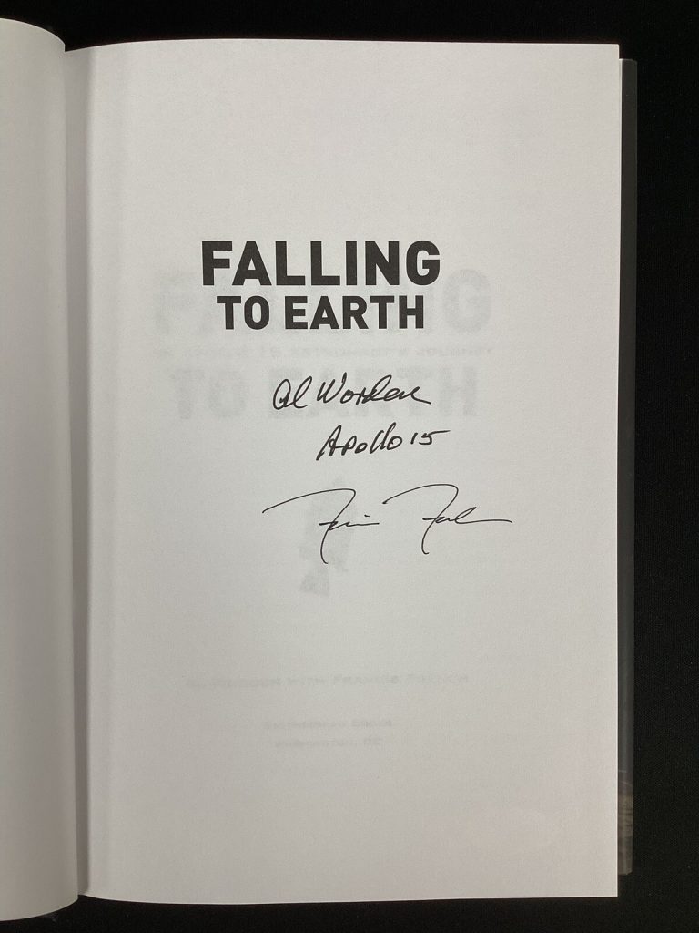 Al Worden Signed Book Falling To Earth NASA Apollo 15 Mission Astronaut Auto JSA