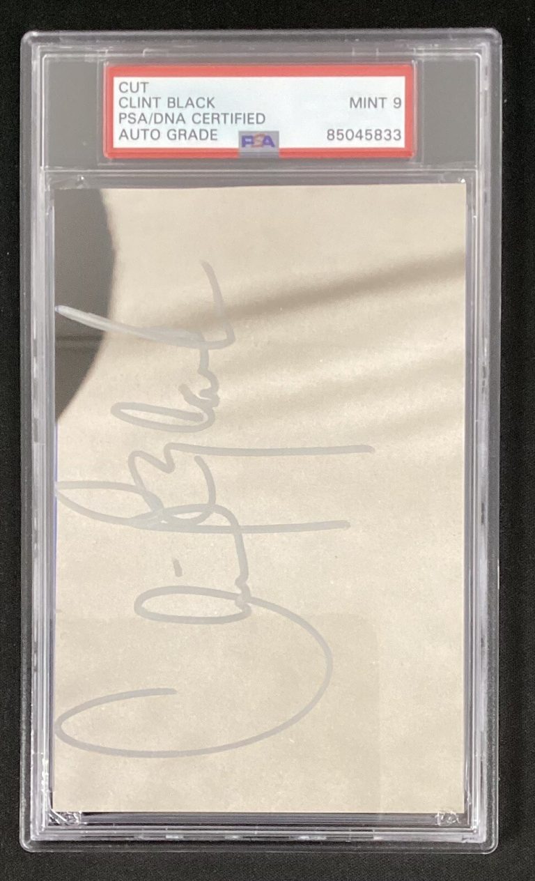 Clint Black Signed Cut Page Country Legend Musician Autograph PSA/DNA Mint 9