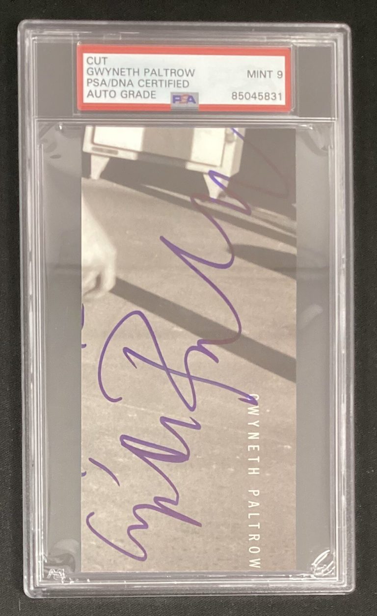 Gwyneth Paltrow Signed Cut Avengers Marvel Iron Man Autograph PSA/DNA Mint 9