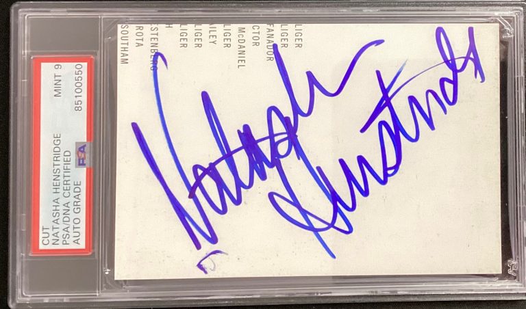 Natasha Henstridge Signed Cut Autograph Maximum Risk Species Actor PSA/DNA MT 9