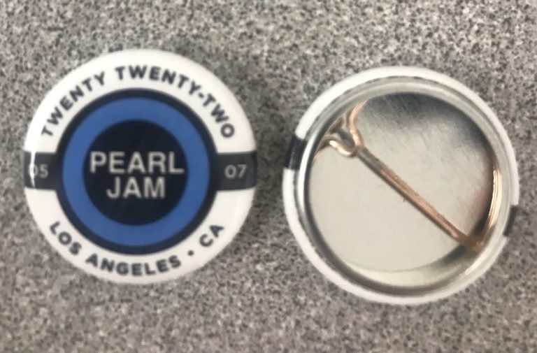 Pearl Jam Los Angeles Pin Gigaton Button Eddie Vedder Sold Out California 5/7/22