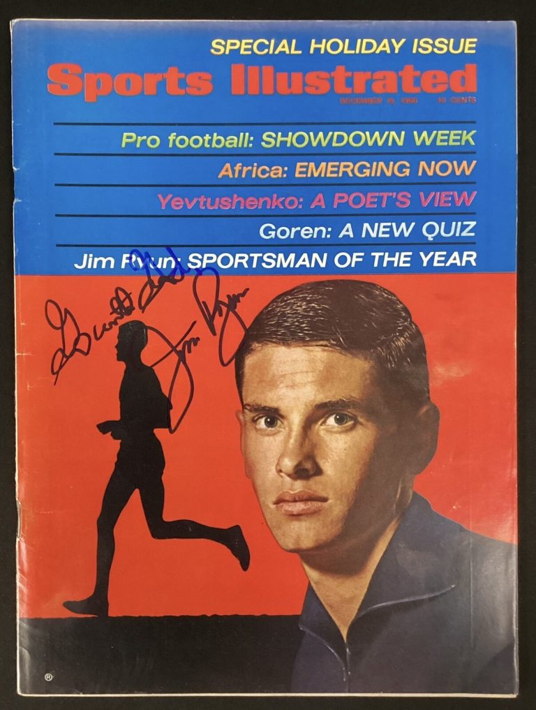 Jim Ryun Signed Sports Illustrated 12/19/66 No Label Olympics SOY Autograph JSA