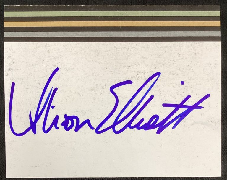 Alison Elliott Signed Cut Living Dolls TV Actor Birth Wyatt Earp Autograph JSA