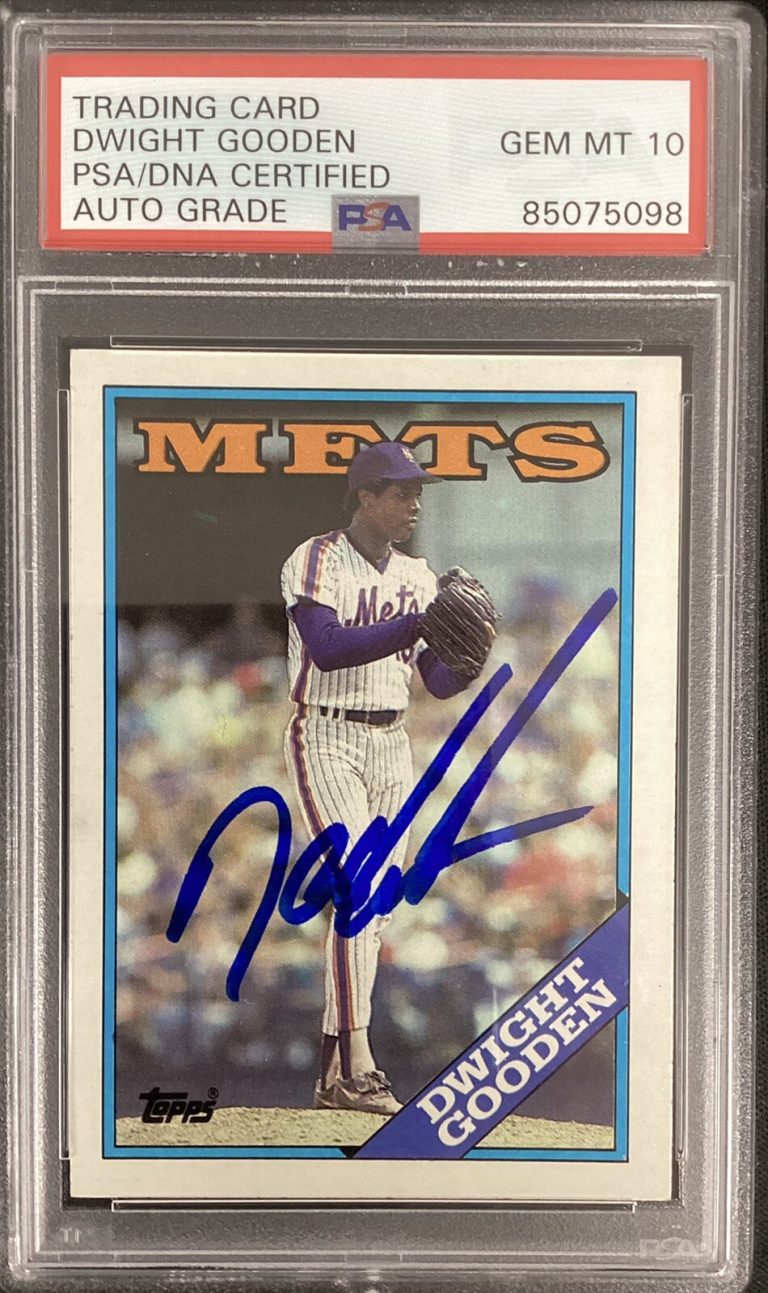 Doc Gooden Signed 1988 Topps #480 Baseball Card PSA/DNA Autograph Gem Mint 10
