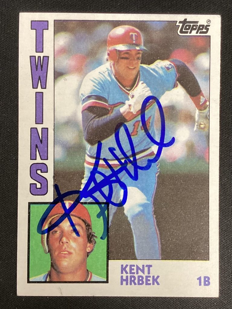 Kent Hrbek Signed 1984 Topps #345 Baseball Card Minnesota Twins Autograph TPG
