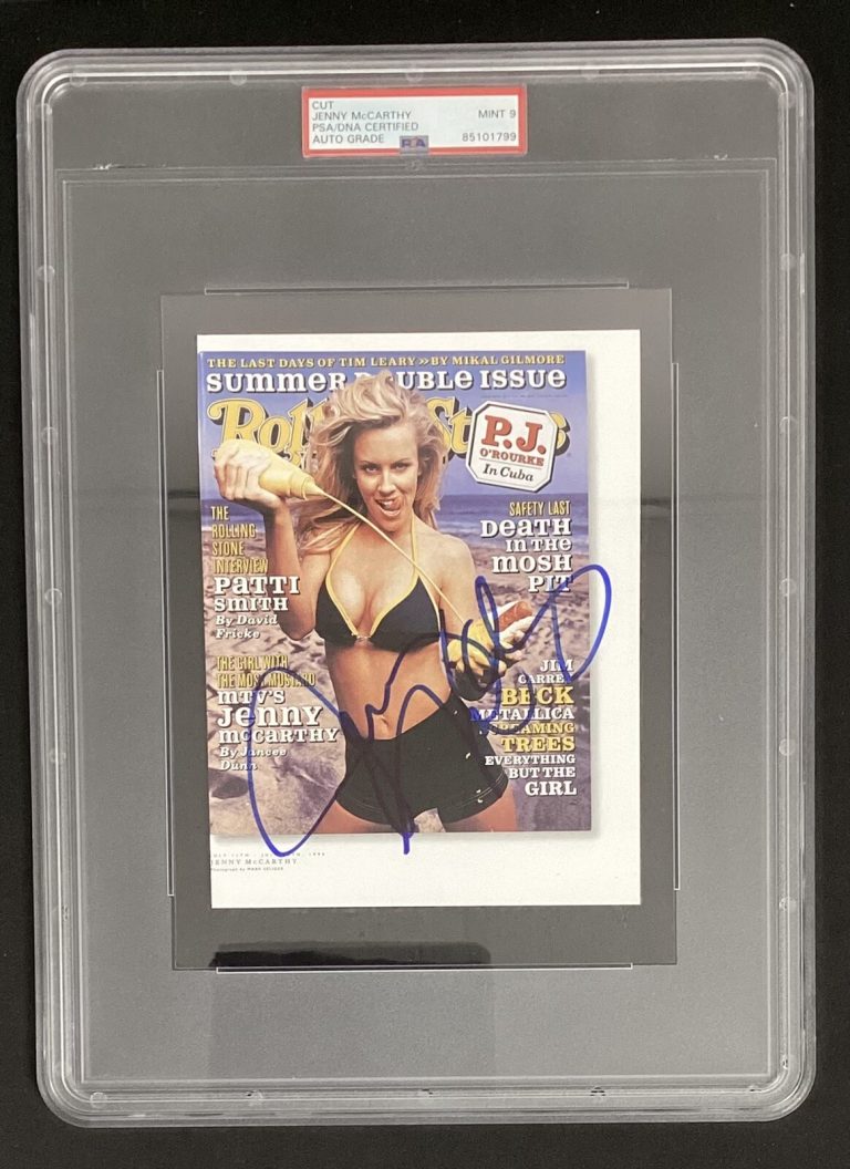 Jenny McCarthy Signed Cut MTV Rolling Stone Autograph Sexy Actor PSA/DNA Mint 9