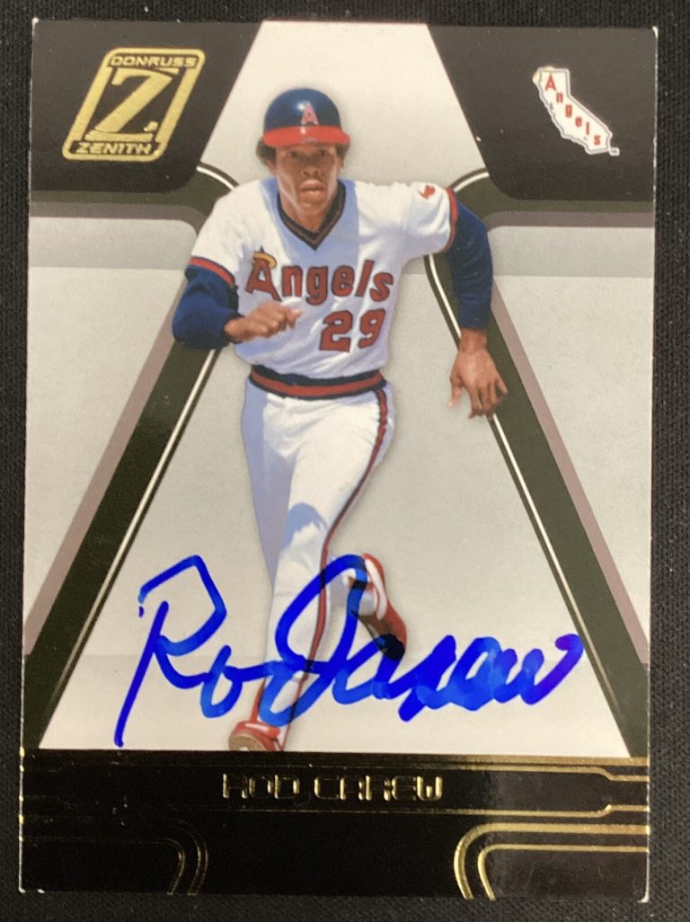 Rod Carew Signed 2005 Donruss #244 Baseball Card Angels Twins Autograph HOF TPG