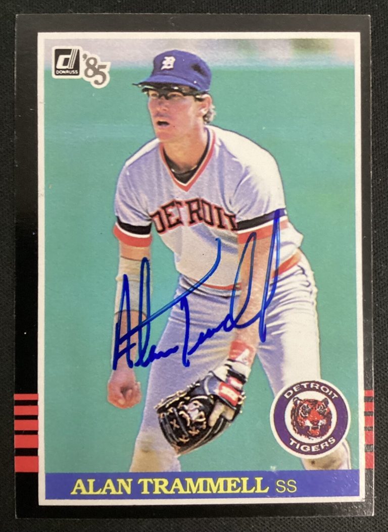 Alan Trammell Signed 1985 Donruss #171 Baseball Card Tiger Autograph WSC HOF TPG