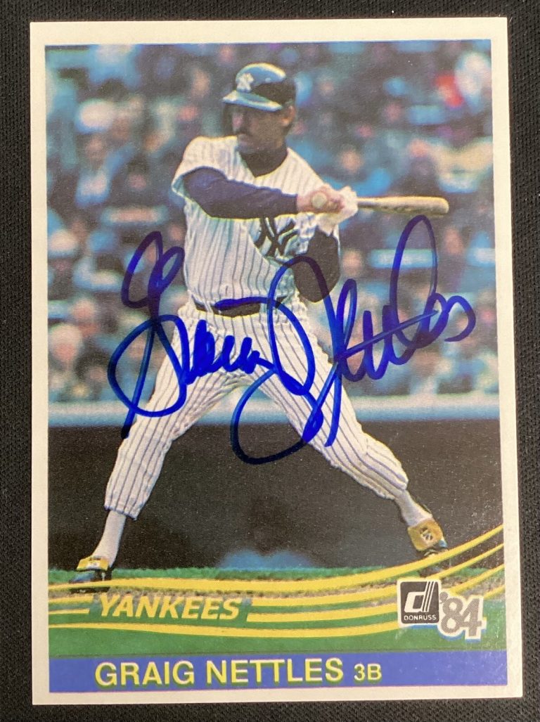 Graig Nettles Signed 1984 Donruss #518 Baseball Card NY Yankees Autograph TPG