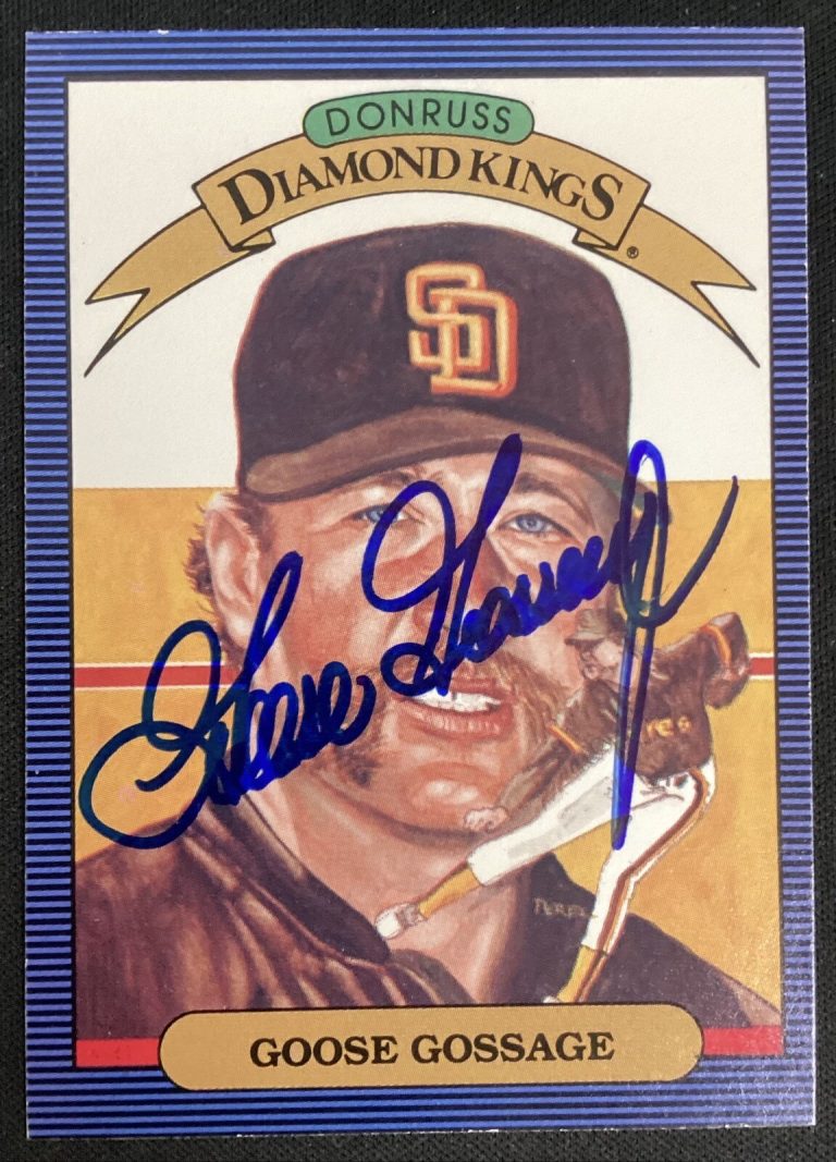 Goose Gossage Signed 1985 Donruss #2 Baseball Card Diamond Yankees Insc Auto TPG