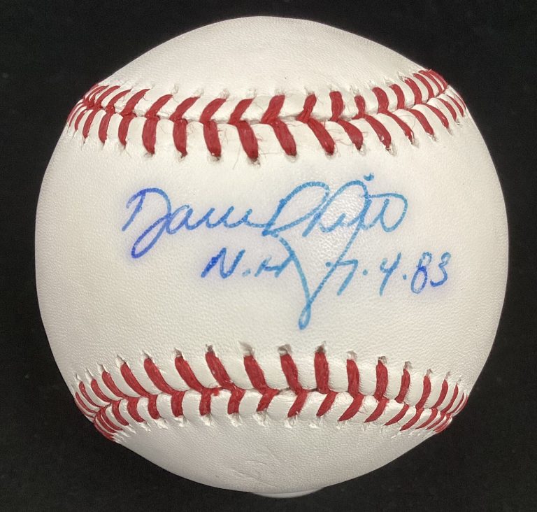 Dave Righetti Signed Baseball OMLB Yankees No Hit 7/4/1983 Inscr Autograph MLB